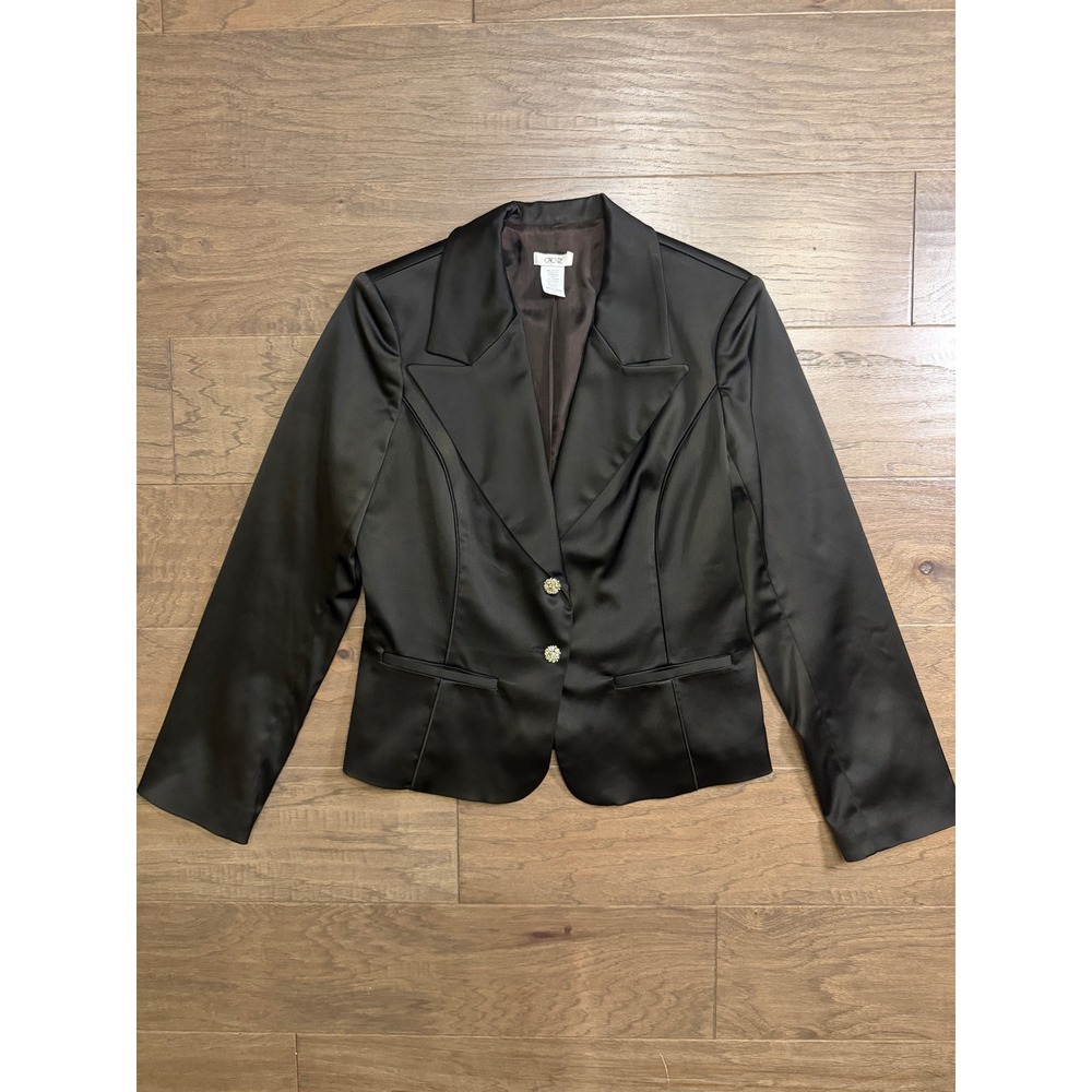 Cache Black Satin Blazer